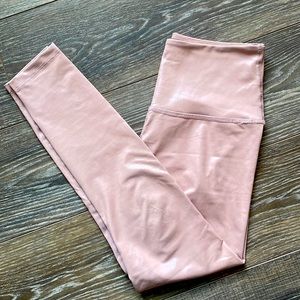 Beyond yoga leggings rose gold pink simmer